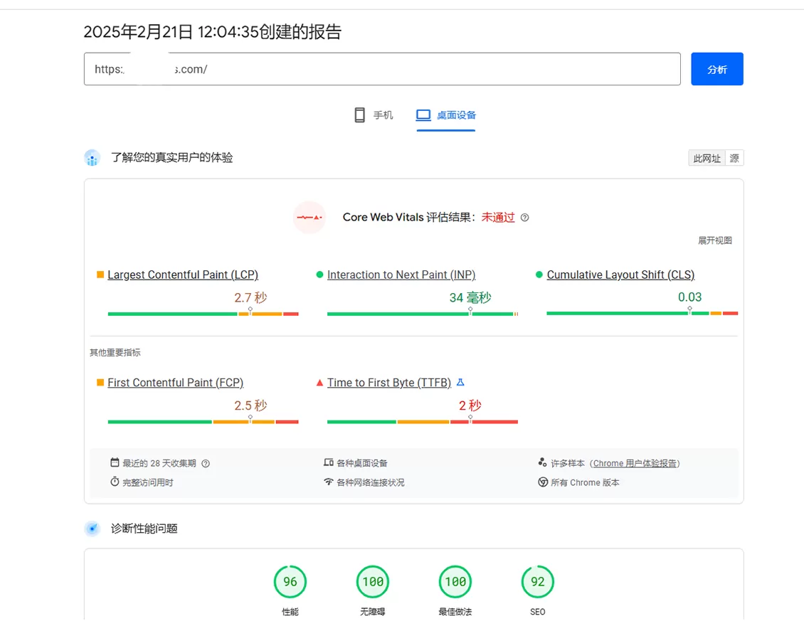 某外贸客户WordPress网站PC端优化案例